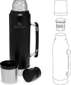 Stanley The Legendary Classic Bottle 1,00L - Thermosfles - Matte Black -Barbecue Series Winkel 1000x1200 2