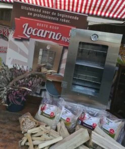 2-L Home & Garden XL Rookoven - RVS - 80x40x28 Cm - 3 Etages -Barbecue Series Winkel 1009x1200