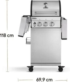 Burnhard Gas BBQ FRED JR. Deluxe - 2 Branders - Incl. Keramische Infraroodbrander & Afdekhoes - Deluxe -Barbecue Series Winkel 1027x1200 1