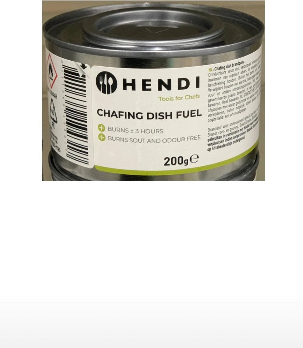 Hendi Brandpasta voor Chafing Dish - Brandgel 200g - ( 2 Stuks ) Hendi Brandpasta Voor Chafing Dish - Brandgel 200g - ( 2 Stuks ) -Barbecue Series Winkel
