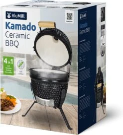 BluMill Kamado BBQ Egg - Kamado 13 Inch - Incl. Vlees Thermometer - Houtskoolbarbecues - Zwart - Ø 27cm -Barbecue Series Winkel 1090x1200 2