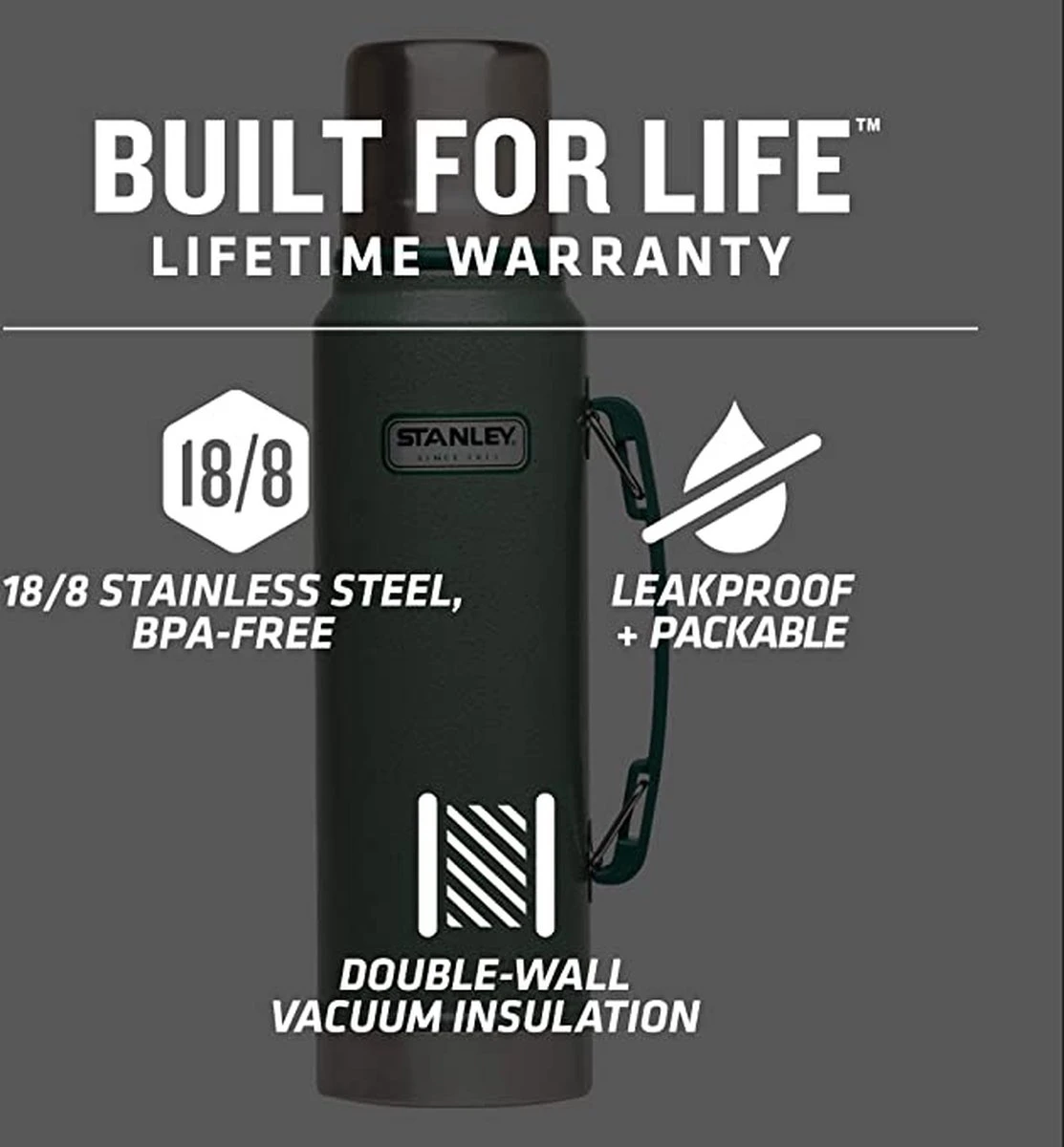 Stanley The Legendary Classic Bottle 0,75L - thermosfles - Hammertone Green Stanley The Legendary Classic Bottle 0,75L - Thermosfles - Hammertone Green -Barbecue Series Winkel 1113x1200 8