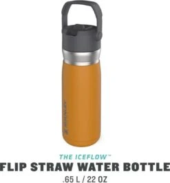 Stanley The IceFlow™ Flip Straw Water Bottle 0,65L - Thermosfles - Saffron -Barbecue Series Winkel 1114x1200 12