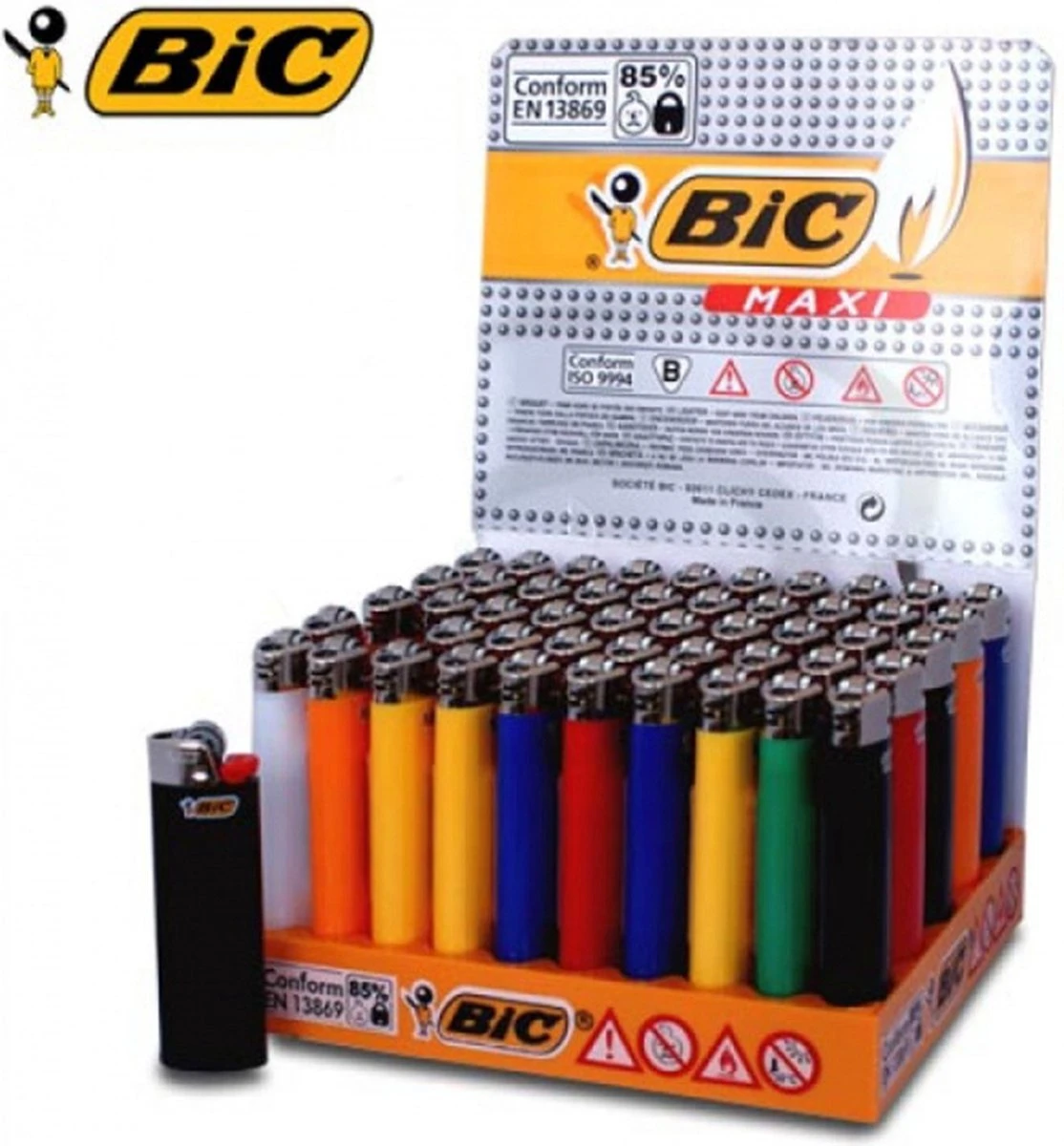 BIC lighter aansteker maxi J26 Display(50stuks) BIC Lighter Aansteker Maxi J26 Display(50stuks) -Barbecue Series Winkel