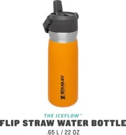 Stanley The IceFlow™ Flip Straw Water Bottle 0,65L - Thermosfles - Saffron -Barbecue Series Winkel 1120x1200