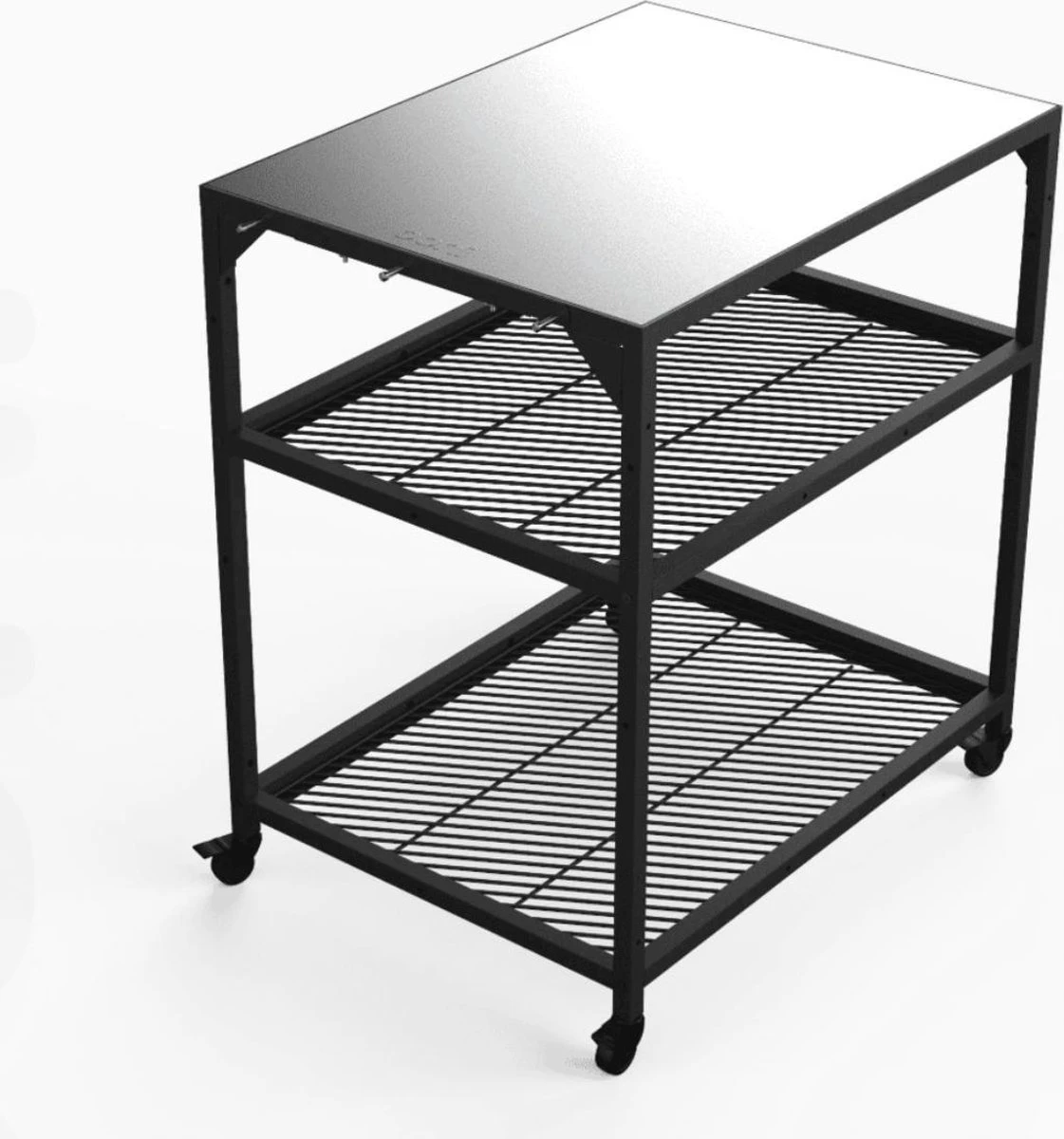 Ooni - Tafel - Medium - Pizza tafel - 60x80x 90cm - RVS - Zwart Ooni - Tafel - Medium - Pizza Tafel - 60x80x 90cm - RVS - Zwart -Barbecue Series Winkel