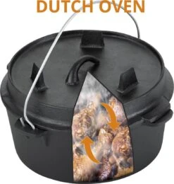 Dutch Mountains Gietijzeren Pannenset 7-delig - Dutch Oven – Braadpan - Grillpan - Hapjespan - Kookset In Houten Transportkist - Deksellifter - Brander -Barbecue Series Winkel 1139x1200 2