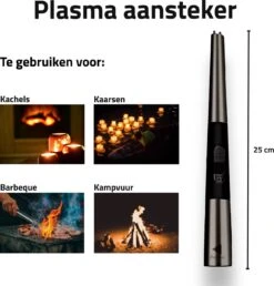 Oplaadbare Lange Elektrische Aansteker - Duurzame Plasma Aansteker – Luxe Aansteker - Inclusief Cadeauverpakking - BBQ – Kaarsen - Zwart 3 Oplaadbare Lange Elektrische Aansteker - Duurzame Plasma Aansteker – Luxe Aansteker - Inclusief Cadeauverpakking - BBQ – Kaarsen - Zwart -Barbecue Series Winkel 1150x1200