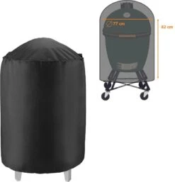 Luxe Waterdichte Ronde BBQ Hoes - 84 Cm X 77 Cm - Barbecue Beschermhoes - BBQ Accessoires - Geschikt Voor O.a. Kamado, Big Green Egg, Grill Guru, The Bastard, Patton, Weber