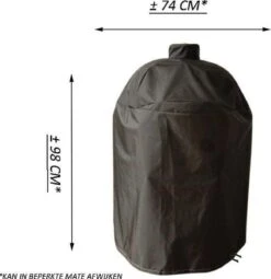 Merkloos Kamado BBQ Medium Beschermhoes Cover Tot 21" Inch - Zwart - O.a. Patton, Big Green Egg, Grill Guru, Black Bastard -Barbecue Series Winkel 1163x1200 3