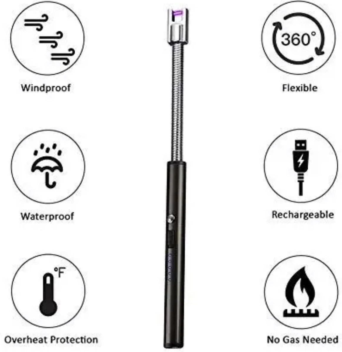Le Cose USBurn-BBQ aansteker-oplaadbare aansteker met usb kabel-Elektrische plasma aansteker-windbestendig en buigzaam-zwart-USB-Lange flexibele aansteker Le Cose USBurn-BBQ Aansteker-oplaadbare Aansteker Met Usb Kabel-Elektrische Plasma Aansteker-windbestendig En Buigzaam-zwart-USB-Lange Flexibele Aansteker -Barbecue Series Winkel