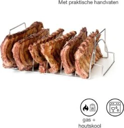 Barbecook Vlees & Ribrek - Spareribs Houder - RVS - Inox Barbecook Vlees & Ribrek - Spareribs Houder - RVS - Inox -Barbecue Series Winkel 1169x1200 2