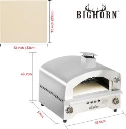 Bighorn Outdoor Edelstaal Gas Pizza Oven - Draagbare Gas Barbecue - Edelstaal -Model SRGG20001 -Barbecue Series Winkel 1169x1200 4