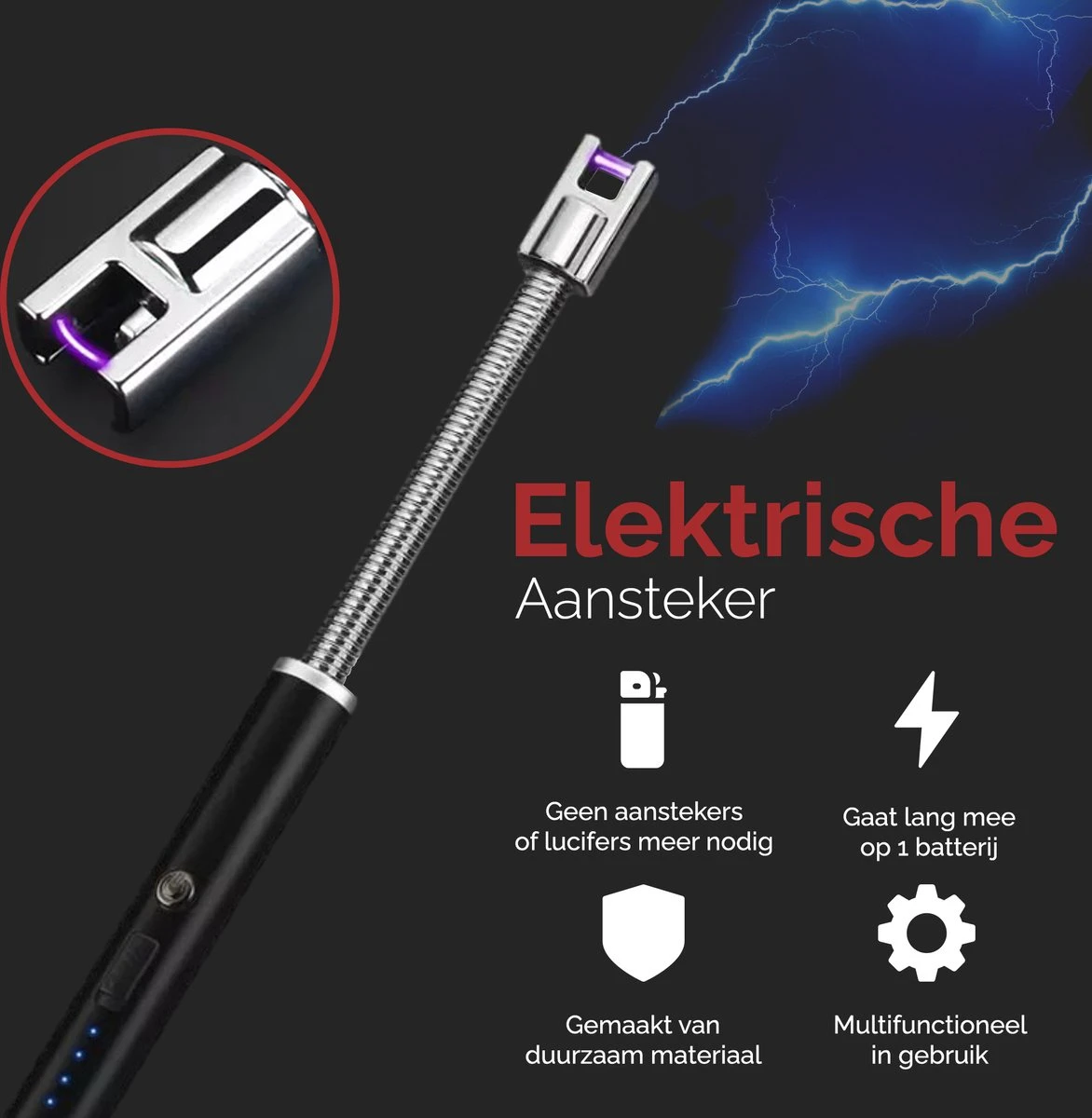 Dailygoods® Elektrische Aansteker - Plasma Aansteker - Oplaadbaar - Gift Set - Zwart Dailygoods® Elektrische Aansteker - Plasma Aansteker - Oplaadbaar - Gift Set - Zwart -Barbecue Series Winkel