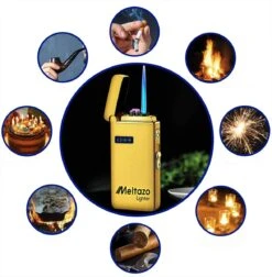 MELTAZO Elektrische Aansteker, Aansteker Gas, Electric Lighter, Gasaansteker Navulbaar, Elektronische Aansteker, Aansteker Plasma, Aansteker Vuurwerk, USB Aansteker Plasma, 2-in-1 Aansteker Voor Sigaretten Camping Kaarsen - 2023 Editie -Barbecue Series Winkel 1176x1200 3