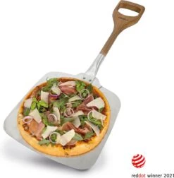 Boska Pizzaschep Barbecue - Kort Handvat - Stabiel - Aluminium - Eikenhout - BBQ Accessoires -Barbecue Series Winkel 1177x1200