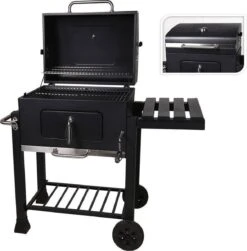 Houtskool BBQ Op Wielen + Tafel | Mat Zwart - X86000060 3 Houtskool BBQ Op Wielen + Tafel | Mat Zwart - X86000060 -Barbecue Series Winkel 1180x1200 6