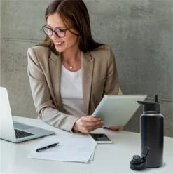 Thermosfles - Onyx Black - 1 Liter - Extra Dop Met Rietje & Drinktuit - Thermosflessen - Isoleerfles - BPA Vrij - Lekvrij - Thermoskan - Isoleerbeker - Thermosbeker -Barbecue Series Winkel 1193x1200 4