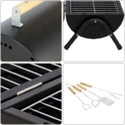 MaxxGarden BBQ - Houtskool Barbecue - Smoker Barbecue - Grilloppervlak (LxB) 38 X 52 Cm - Met Dubbel Grill Vlak - Zwart -Barbecue Series Winkel 1196x1200 6