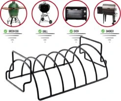 Rednas Sparerib Rek Bbq - Incl. Bakkwast - Bbq Rek - Bbq Accessoires - Rib Rack - Kiphouder - Bbq Gereedschap -Barbecue Series Winkel 1200x1000 2