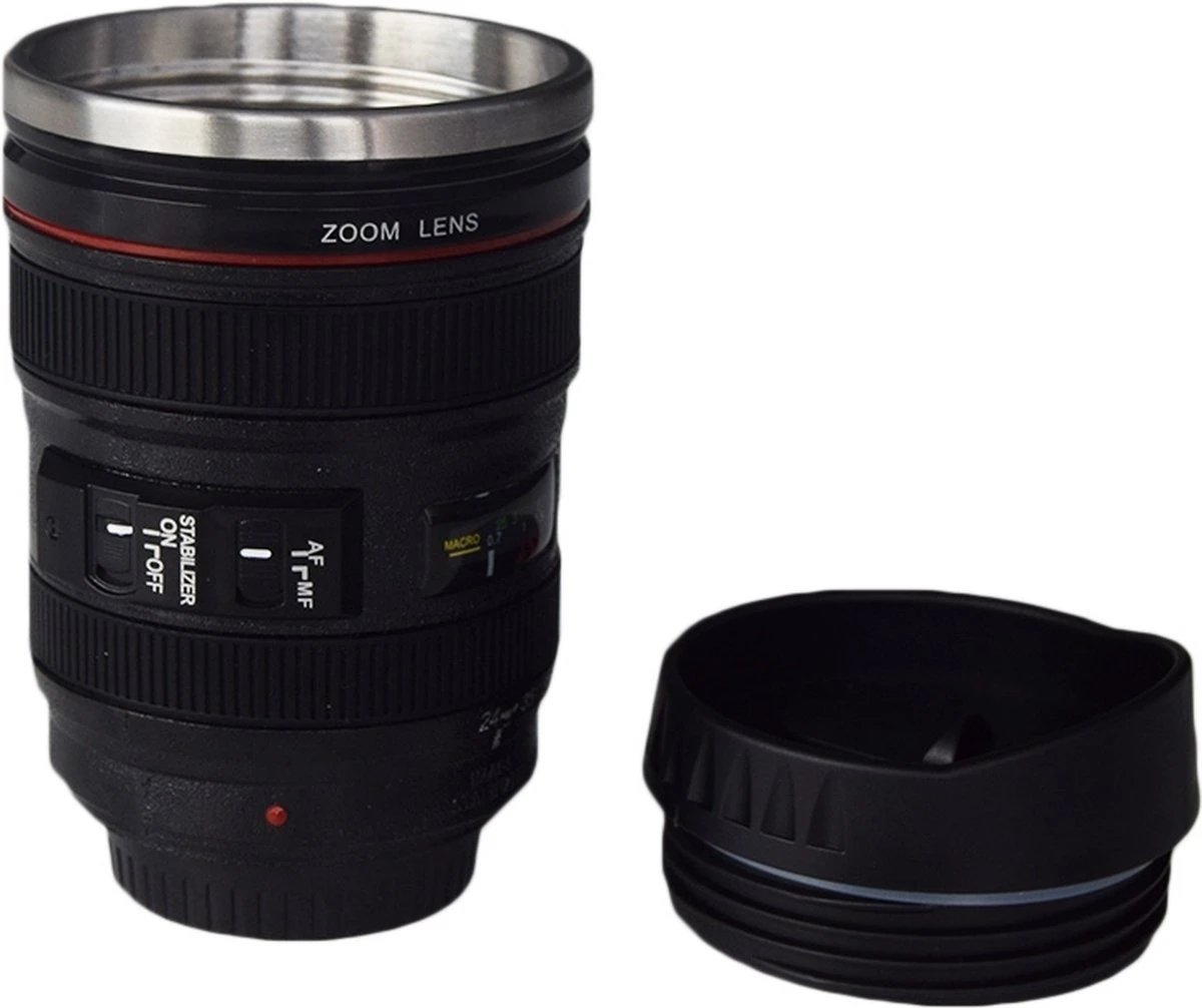 Camera Lens Mok 13,5x8cm thermosbeker Out Of The Blue Camera Lens Mok 13,5x8cm Thermosbeker -Barbecue Series Winkel