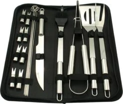 Krumble 18-delige Barbecue Set / Roestvrijstalen BBQ Set Van 18 / Inclusief Handige Opbergtas - RVS -Barbecue Series Winkel 1200x1014