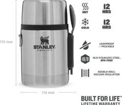 Stanley The Stainless Steel All-in-One Food Jar 0,53L - Thermosfles - Stainless Steel 5 Stanley The Stainless Steel All-in-One Food Jar 0,53L - Thermosfles - Stainless Steel -Barbecue Series Winkel 1200x1035 3