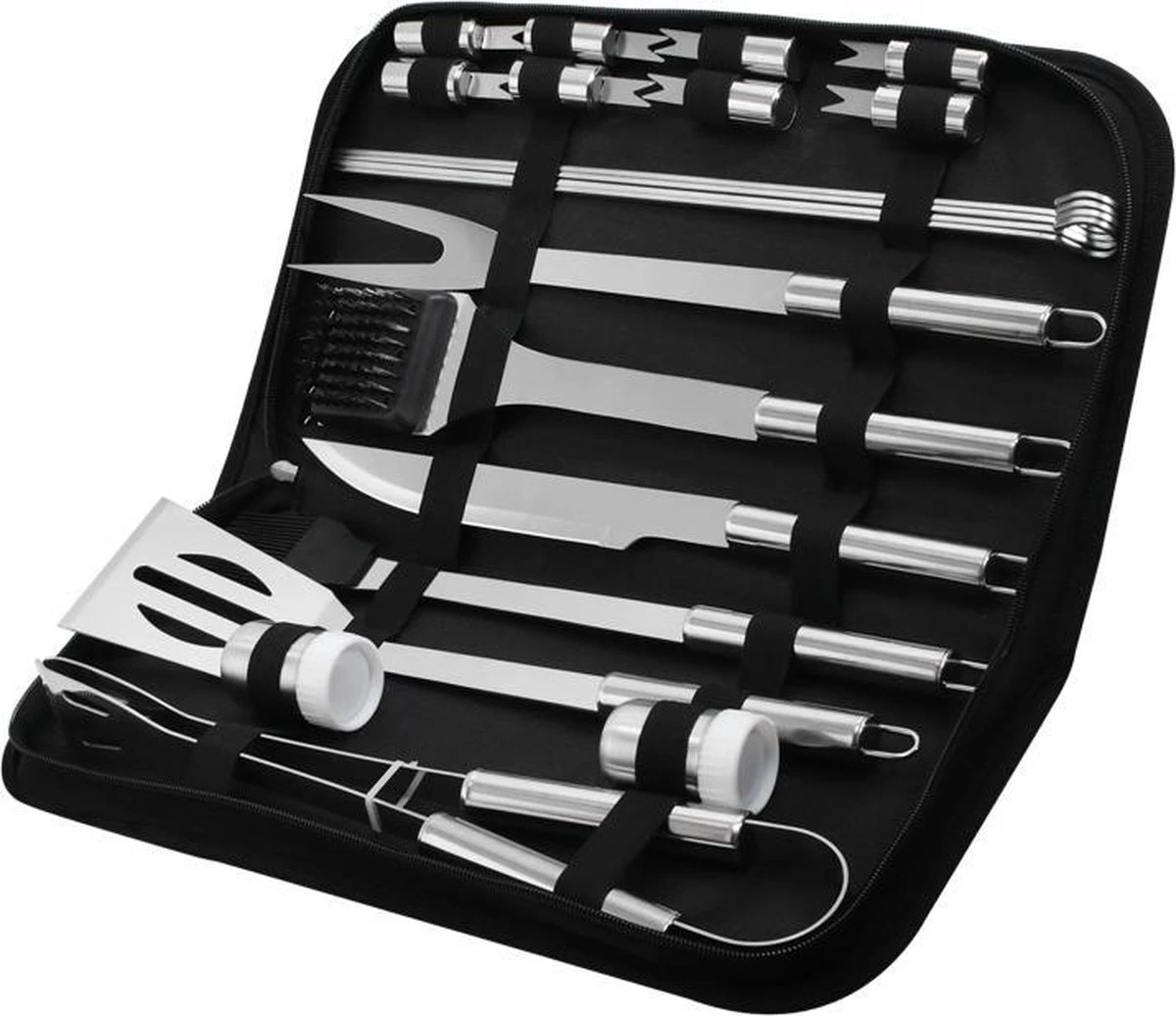 BBQ Barbecuegereedschapset- Barbecuegerei-sets - 20 delig - Luxe RVS BBQ Accessoires - BBQ Set - BBQ Gereedschap + GRATIS opbergtas - Barbecue | Grill | Buitenkeuken BBQ Barbecuegereedschapset- Barbecuegerei-sets - 20 Delig - Luxe RVS BBQ Accessoires - BBQ Set - BBQ Gereedschap + GRATIS Opbergtas - Barbecue | Grill | Buitenkeuken -Barbecue Series Winkel