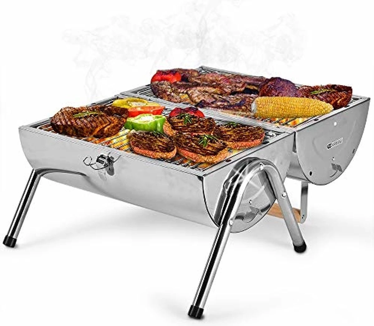 BBQ Collection Houtskoolbarbecue - Cilinder - Chroom BBQ Collection Houtskoolbarbecue - Cilinder - Chroom -Barbecue Series Winkel
