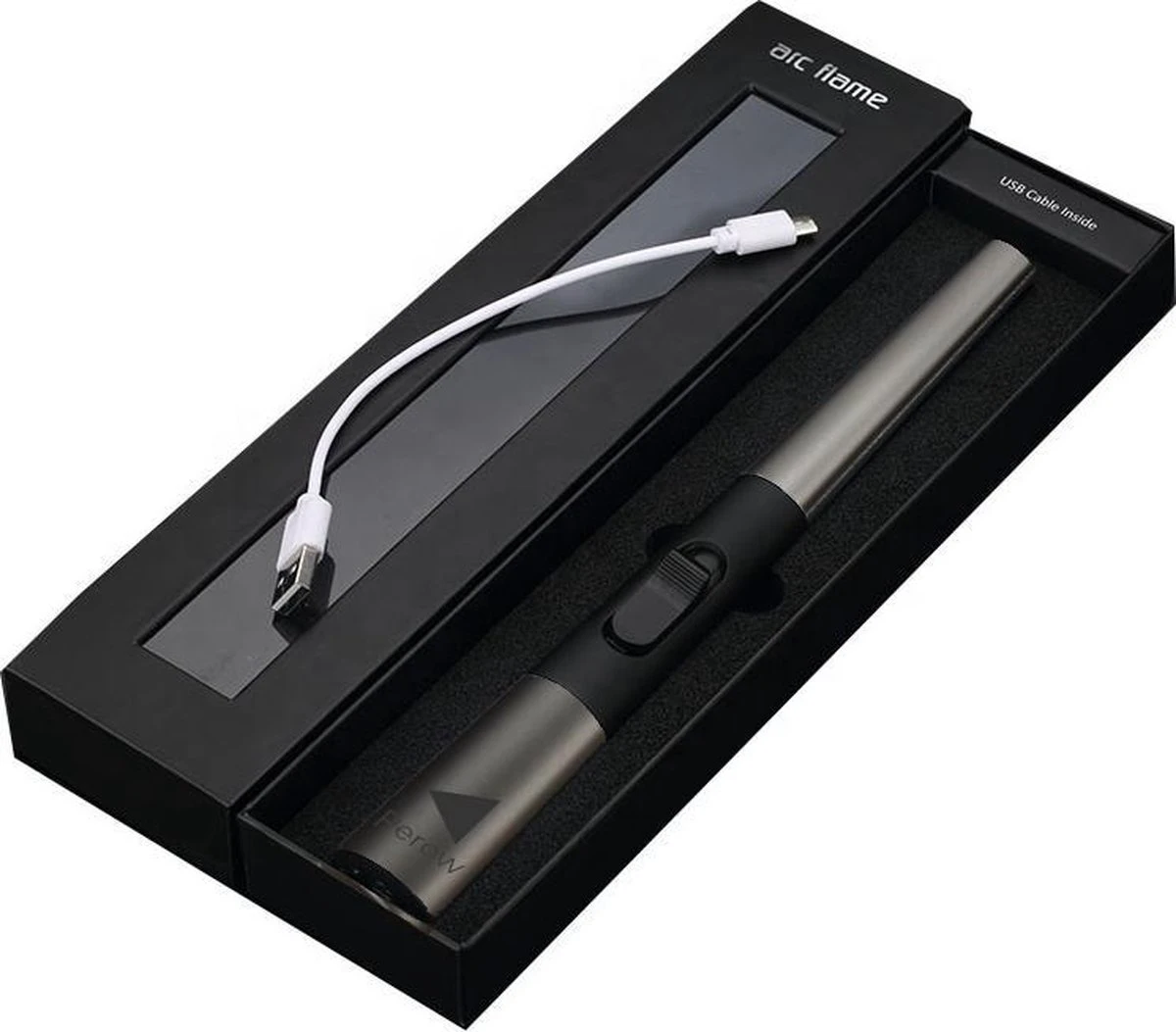 Oplaadbare Lange Elektrische Aansteker - Duurzame Plasma Aansteker – Luxe Aansteker - Inclusief Cadeauverpakking - BBQ – Kaarsen - Zwart Oplaadbare Lange Elektrische Aansteker - Duurzame Plasma Aansteker – Luxe Aansteker - Inclusief Cadeauverpakking - BBQ – Kaarsen - Zwart -Barbecue Series Winkel