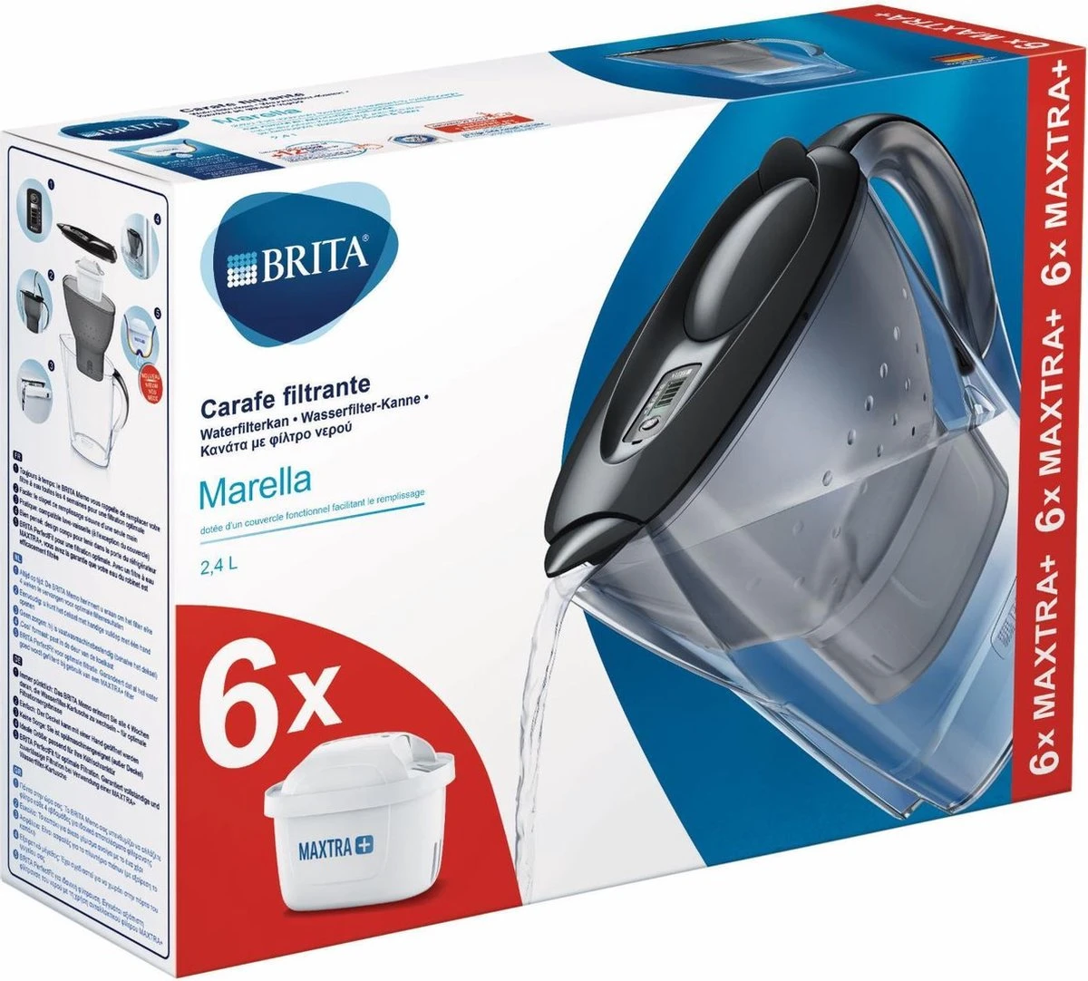 BRITA - Waterfilterkan Marella Cool - Grafiet - 2,4L + 6 MAXTRA+ Waterfilterpatronen BRITA - Waterfilterkan Marella Cool - Grafiet - 2,4L + 6 MAXTRA+ Waterfilterpatronen -Barbecue Series Winkel 1200x1082 2