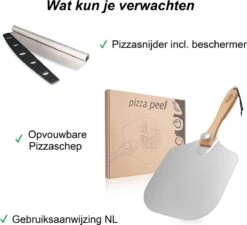 Pizzaschep – Inclusief Pizzasnijder – Opvouwbaar – Pizzaspatel – Pizza Schep – Taartschep – 30cm - Qwality -Barbecue Series Winkel 1200x1095 3