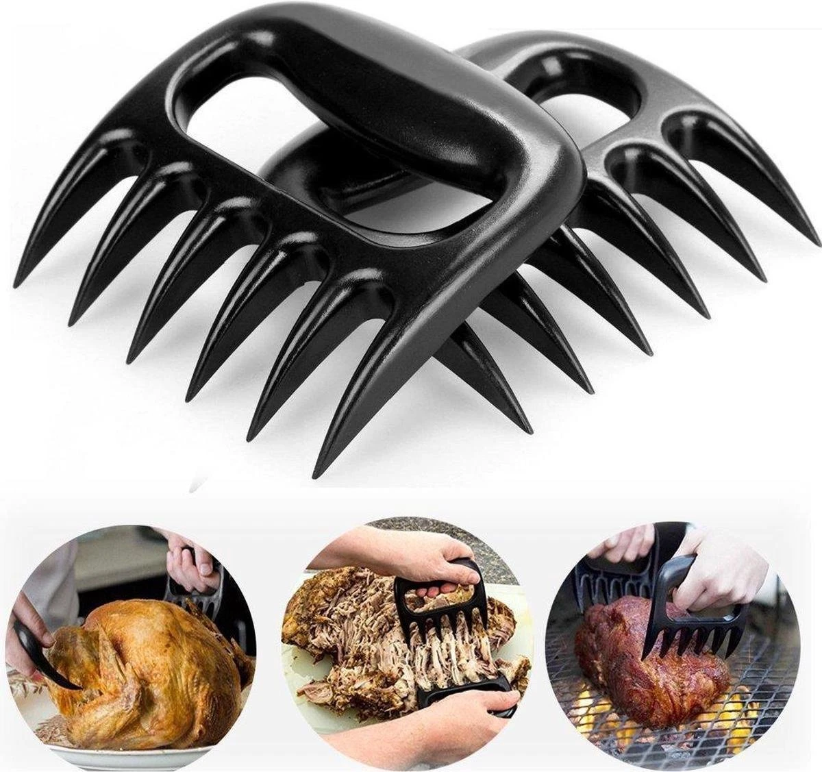 Professionele Vleesshredders / Vleesklauwen | Meat Claws | BBQ | Bear Paws | Meat Shredders | Vlees Houders | Barbeque Accesoires | Pulled Pork Klauwen | 2 Stuks Merkloos Professionele Vleesshredders / Vleesklauwen | Meat Claws | BBQ | Bear Paws | Meat Shredders | Vlees Houders | Barbeque Accesoires | Pulled Pork Klauwen | 2 Stuks -Barbecue Series Winkel