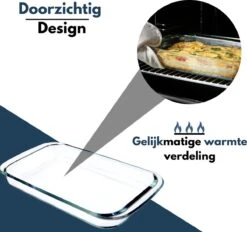 VAIVE 3-delige Ovenschaal Set - Rechthoekig - Glas -Barbecue Series Winkel 1200x1129 4