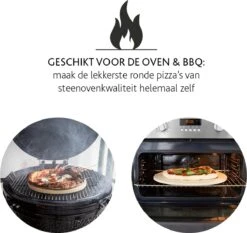 Boska Pizzasteen Deluxe - Voor Oven & BBQ - Knapperige Pizza's - Ø 29.5 Cm - BBQ Accessoires -Barbecue Series Winkel 1200x1131 1