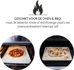 Boska Pizzasteen Deluxe Rechthoek - Voor De Oven - Knapperige Pizza's - 40x32 Cm - BBQ Accessoires -Barbecue Series Winkel 1200x1131