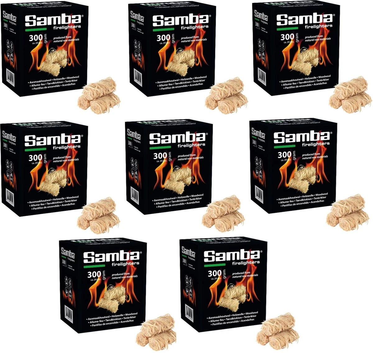 Samba Aanmaakhoutwol, Aanmaakkrullen, Wokkels á 192 Stuks - Omdoos Samba Aanmaakhoutwol, Aanmaakkrullen, Wokkels á 192 Stuks - Omdoos -Barbecue Series Winkel