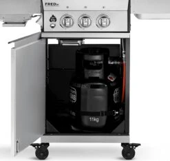 Burnhard Gas BBQ FRED JR. Deluxe - 2 Branders - Incl. Keramische Infraroodbrander & Afdekhoes - Deluxe -Barbecue Series Winkel 1200x1135 2