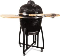 Patton - Kamado 21" - Premium Black - Keramische Barbecue - Incl. Bluetooth Kerntemperatuurmeter - LED Verlichting - Large - Compleet - Zwart -Barbecue Series Winkel 1200x1139
