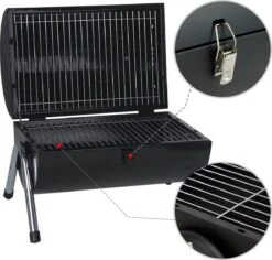 MaxxGarden BBQ - Houtskool Barbecue - Smoker Barbecue - Grilloppervlak (LxB) 38 X 52 Cm - Met Dubbel Grill Vlak - Zwart -Barbecue Series Winkel 1200x1148 3