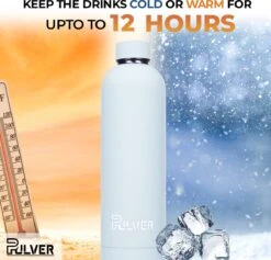 Pulver - RVS Thermosfles / Drinkfles – BPA Vrij – 750 Ml - Waterfles Met Draaidop – Drinkfles – Dubbele Isolatie - Rubberen Coating- Licht Groen -Barbecue Series Winkel 1200x1150 7