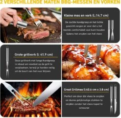 Saveur Royal® 35-delige Barbecue Gereedschapset In Roestvrij Staal - BBQ Grill Set Met Draagtas - Barbecuegerei-sets - Barbecue Accessoires Gereedschap - 35-delig -Barbecue Series Winkel 1200x1170 4
