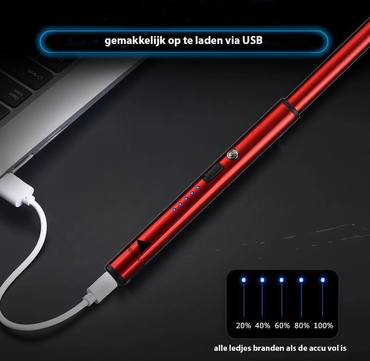 Oplaadbare Lange Dunne Elektrische Aansteker - Duurzame Plasma Aansteker - Inclusief Cadeauverpakking - BBQ – Kaarsen – Rood Oplaadbare Lange Dunne Elektrische Aansteker - Duurzame Plasma Aansteker - Inclusief Cadeauverpakking - BBQ – Kaarsen – Rood -Barbecue Series Winkel