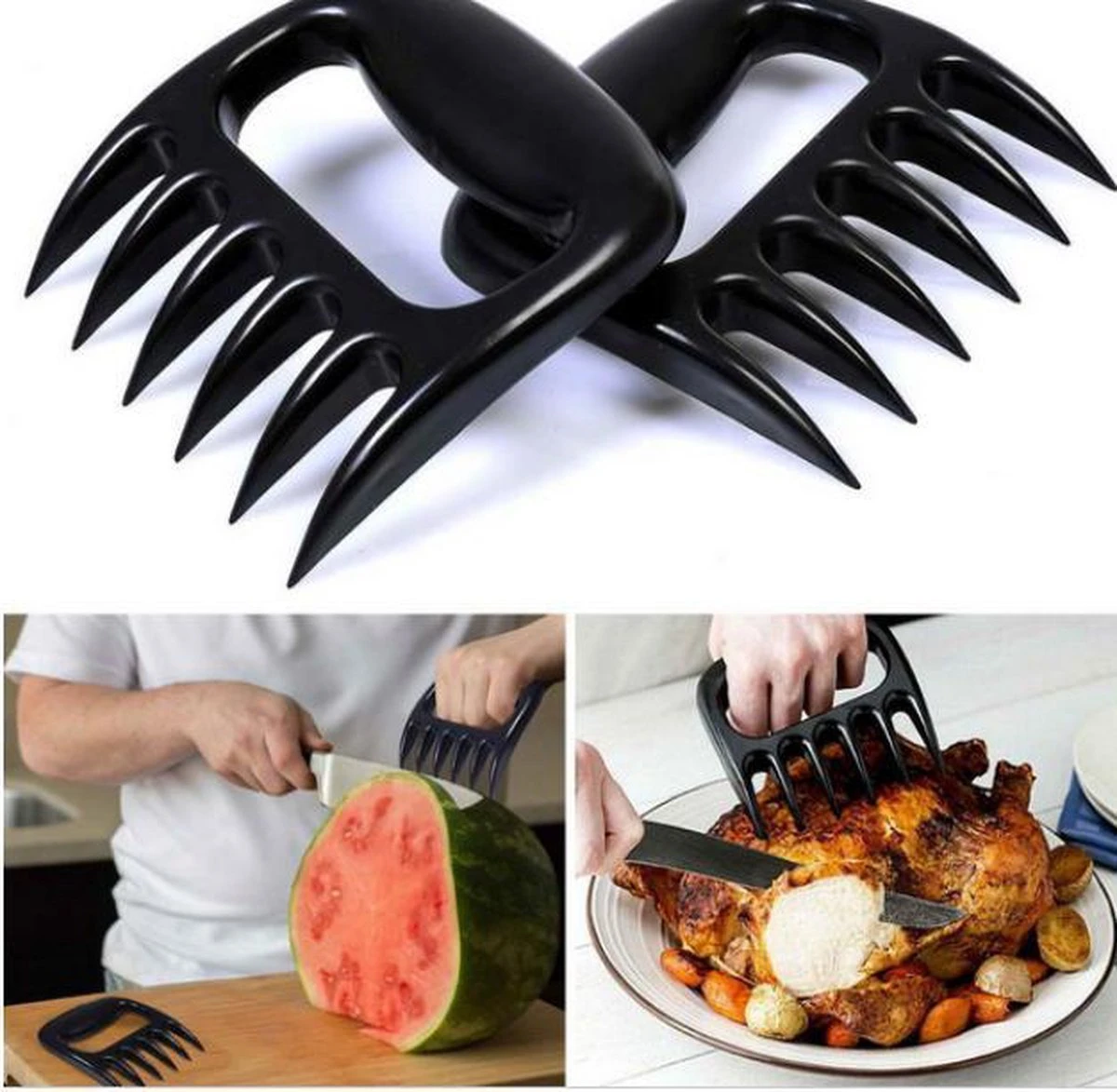 Meat Claws - Vleesklauwen - Messen - Barbecue Kookgerei – BBQ Accessoires – Barbeque Accesoires - Kookgerei - 2 Stuks Merkloos Meat Claws - Vleesklauwen - Messen - Barbecue Kookgerei – BBQ Accessoires – Barbeque Accesoires - Kookgerei - 2 Stuks -Barbecue Series Winkel