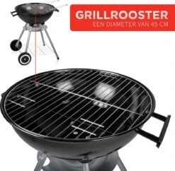 BBQ Collection Houtskoolbarbecue - Kogelbarbecue 45 X 60 Centimeter - Ronde Barbecue - Barbecue Op Wielen - Zwart - Metaal -Barbecue Series Winkel 1200x1174 3