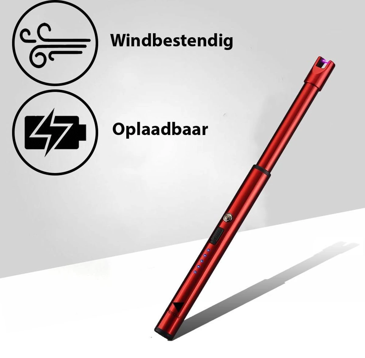 Oplaadbare Lange Dunne Elektrische Aansteker - Duurzame Plasma Aansteker - Inclusief Cadeauverpakking - BBQ – Kaarsen – Rood Oplaadbare Lange Dunne Elektrische Aansteker - Duurzame Plasma Aansteker - Inclusief Cadeauverpakking - BBQ – Kaarsen – Rood -Barbecue Series Winkel