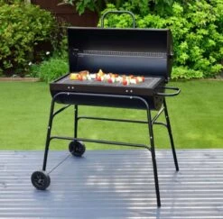 BBQ XL Houtskoolbarbecue - Cilindervorm - Grilloppervlak (LxB) 71 X 35 Cm - Zwart -Barbecue Series Winkel 1200x1182 2