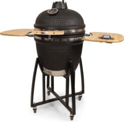 Patton - Kamado 21" - Premium Black - Keramische Barbecue - Incl. Bluetooth Kerntemperatuurmeter - LED Verlichting - Large - Compleet - Zwart -Barbecue Series Winkel 1200x1184 3