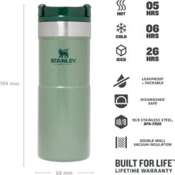 Stanley The NeverLeak™ Travel Mug 0,35L NEW - Thermosfles - Hammertone Green 8 Stanley The NeverLeak™ Travel Mug 0,35L NEW - Thermosfles - Hammertone Green -Barbecue Series Winkel 1200x1197 13