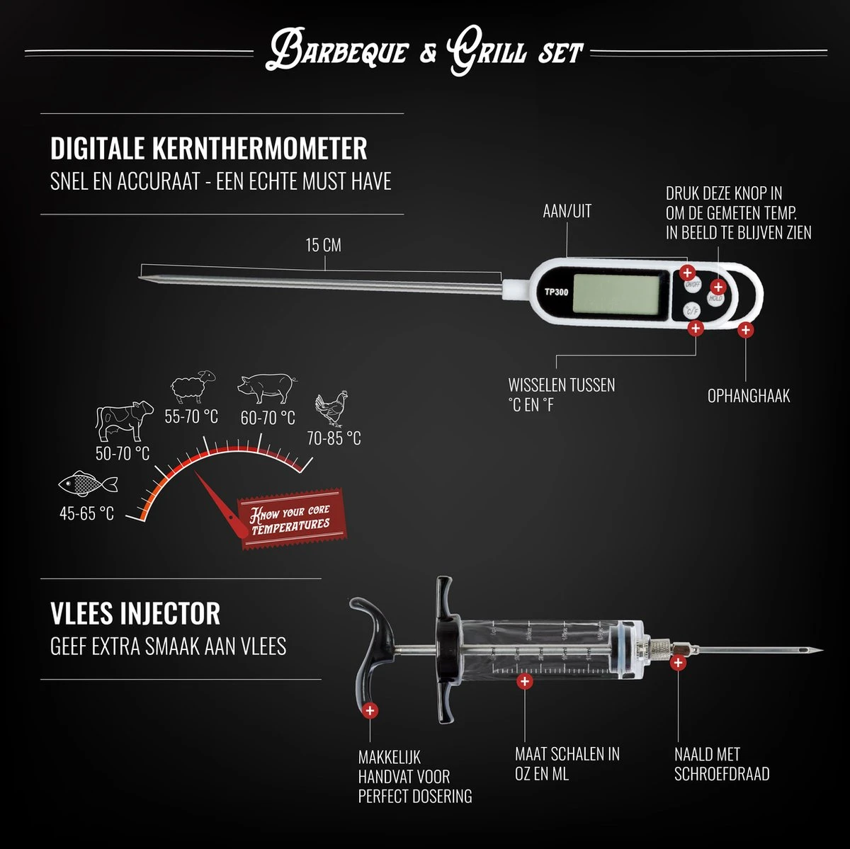 Mountain Jack® 40-Delige Luxe BBQ Grill Accessoires Set in Roestvrij Staal – Barbecue Gereedschap – Tangenset, Vlees Thermometer, Vleestang, Borstel, Spiezen, Vleesmes, Vleesvork Mountain Jack® 40-Delige Luxe BBQ Grill Accessoires Set In Roestvrij Staal – Barbecue Gereedschap – Tangenset, Vlees Thermometer, Vleestang, Borstel, Spiezen, Vleesmes, Vleesvork -Barbecue Series Winkel 1200x1199 1